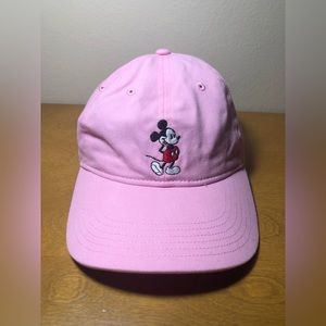Disney Mickey Mouse Dad Hat Cap Pink Baseball Adjustable New Without Tags